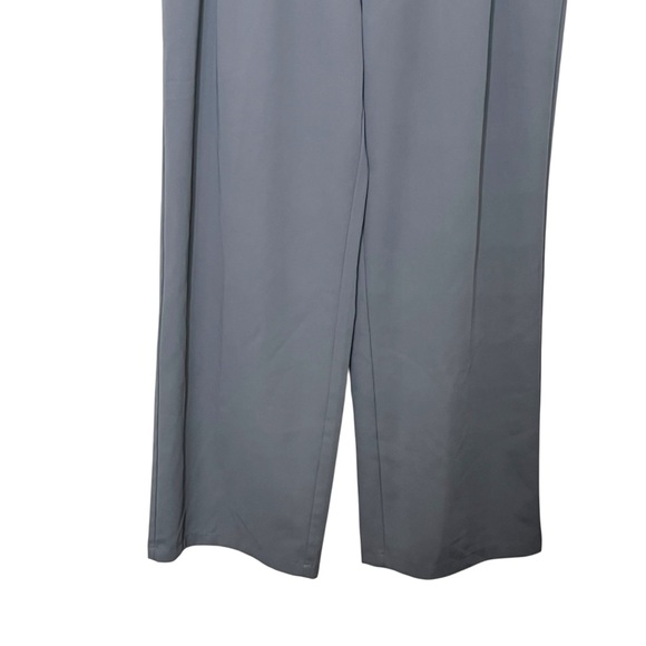 Halara Wide Leg Trousers Women’s Large Petite Gray Work Stretch High Rise - Picture 4 of 10